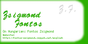 zsigmond fontos business card